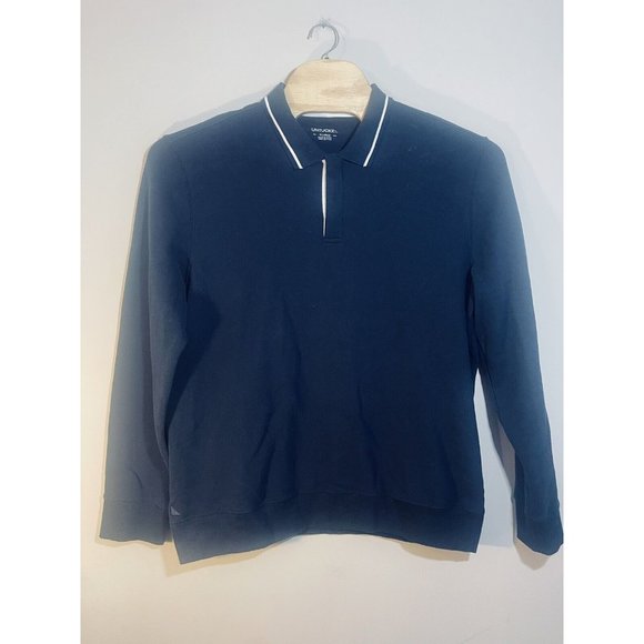 UNTUCKit Polo Sweatshirt Long-Sleeve Polo in Blue Size XL - Picture 1 of 5